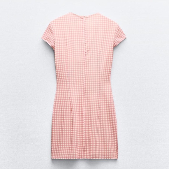 ZARA TIED GINGHAM DRESS - Picture 5 of 8
